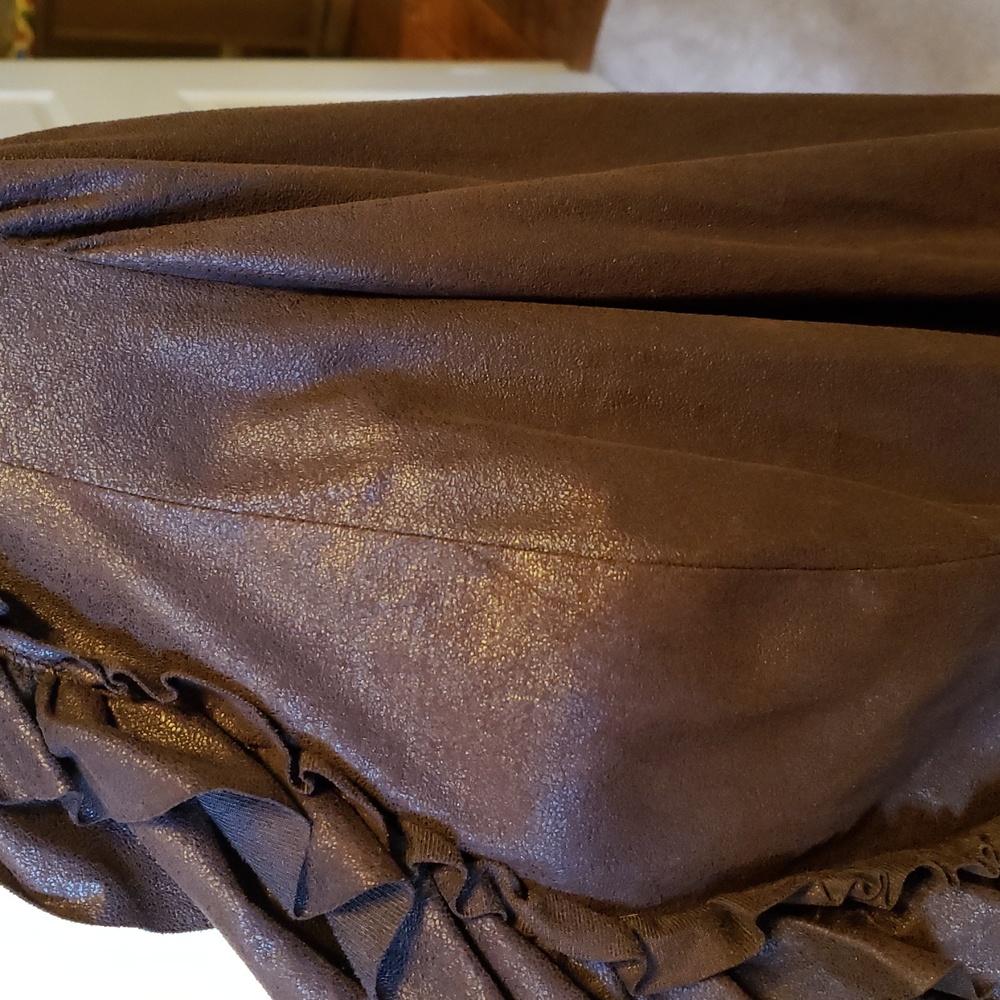 Elegant Brown Ruffled Women's Jacket - Picture 8 of 8